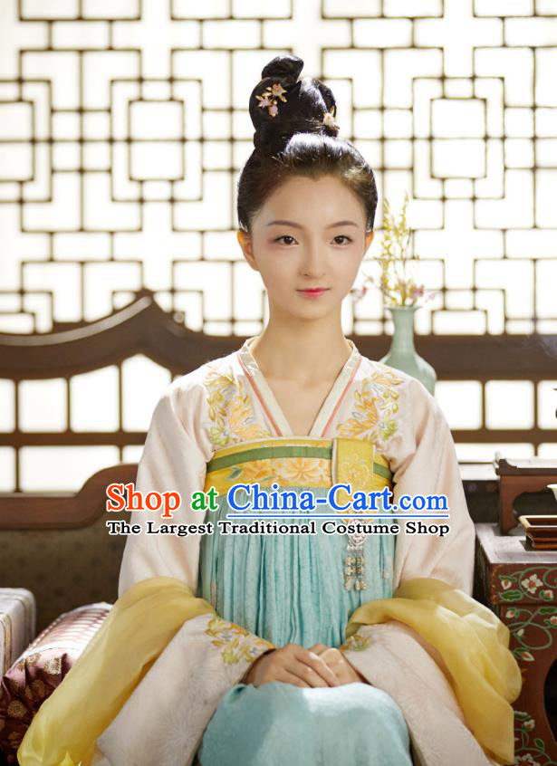 TV Series Weaving A Tale of Love Tang Dynasty Noble Lady Wu Mei Niang Hanfu Dress Chinese Ancient Imperial Concubine Costumes