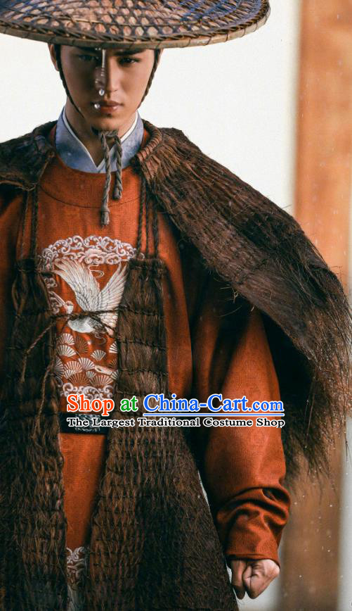 TV Series Weaving A Tale of Love Young Hero Pei Xing Jian Clothing Chinese Ancient Tang Dynasty Swordsman Costumes and Coir Raincoat