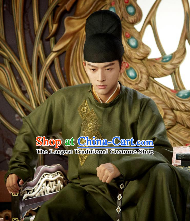 Chinese TV Series Weaving A Tale of Love Prince Cao Clothing Ancient Tang Dynasty Scholar Costumes and Headwear