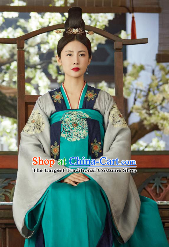 Chinese Ancient Tang Dynasty Female Official Dresses TV Series Weaving A Tale of Love Court Woman Zhuo Jin Niang Clothing