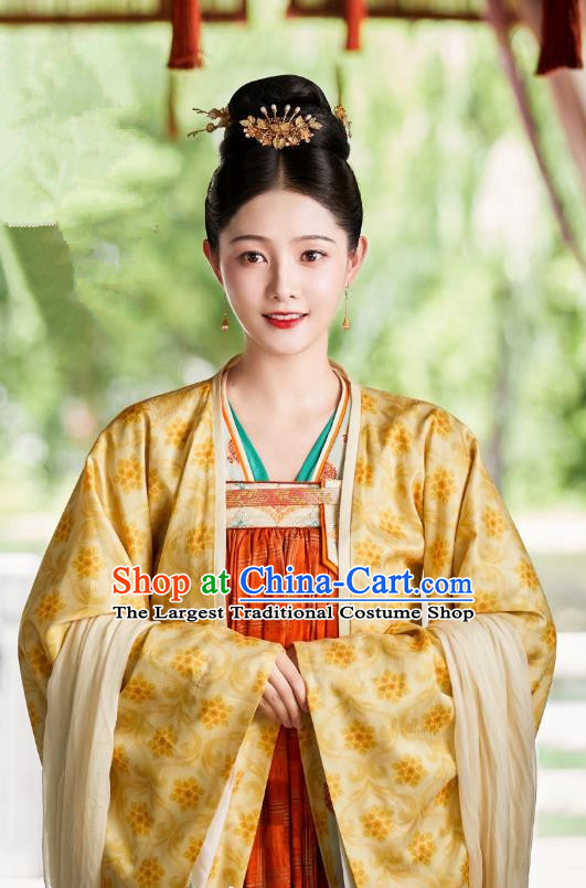 TV Series Weaving A Tale of Love Noble Lady Shan Hu Clothing Chinese Ancient Tang Dynasty Princess Dresses