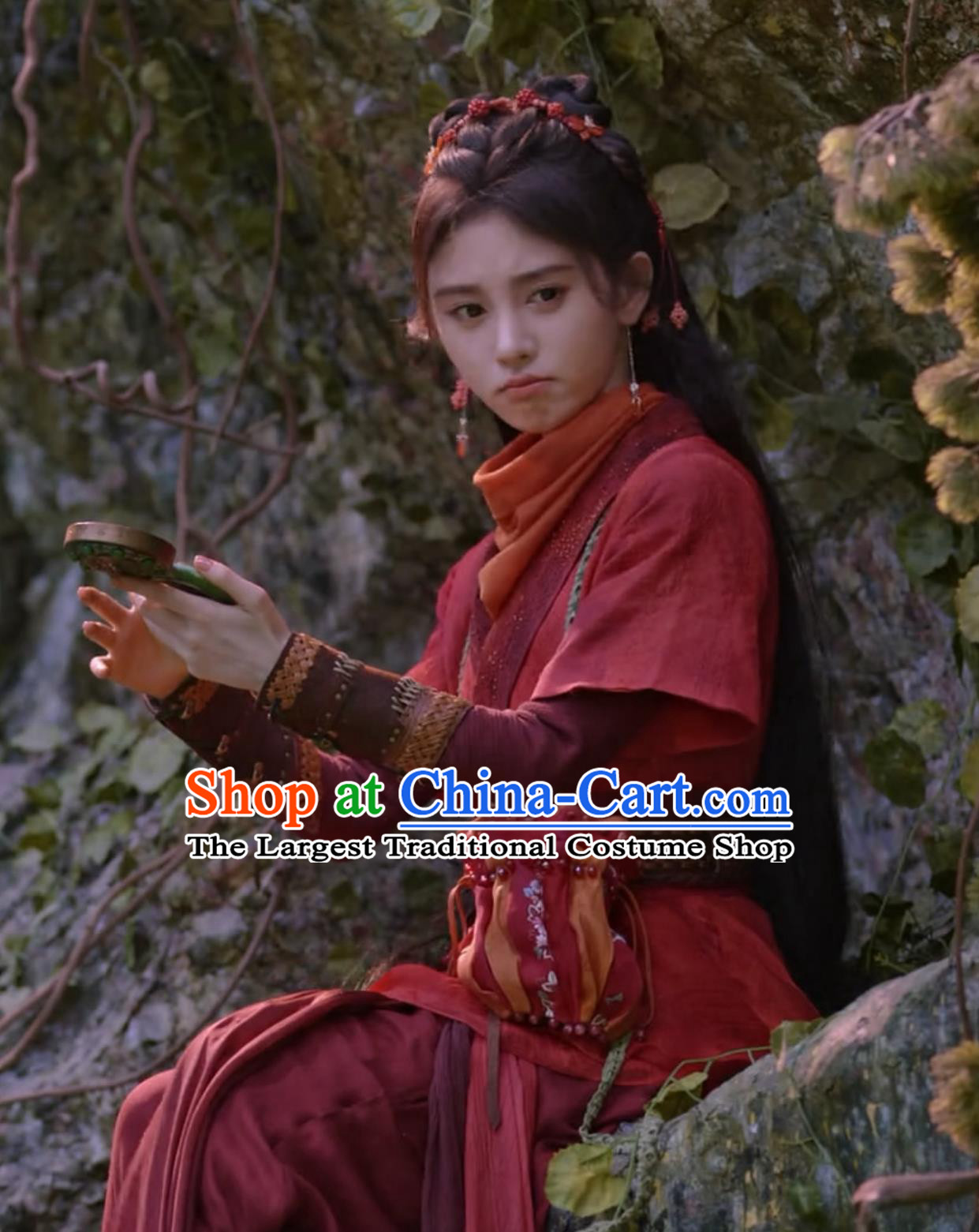 Chinese Ancient Female Knight Clothing Xian Xia Drama Sword and Fairy  Swordswoman Han Ling Sha Red Dresses