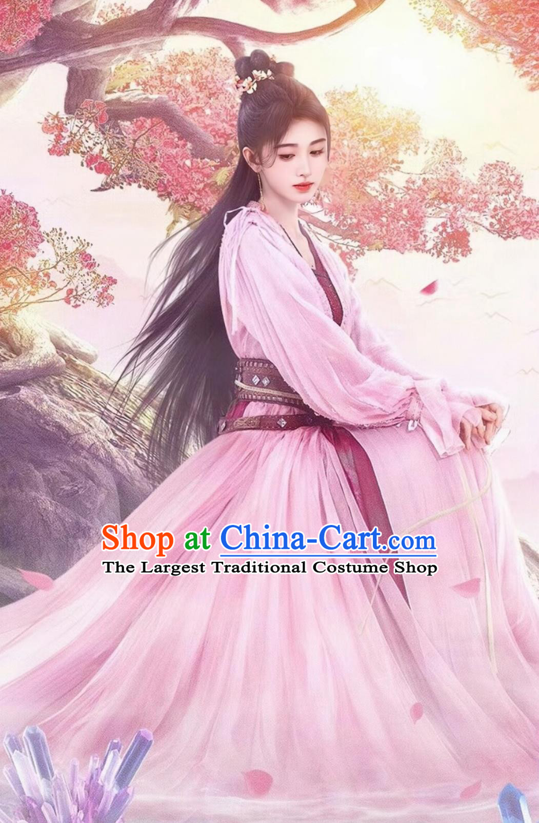 Xian Xia TV Series Sword and Fairy  Swordswoman Han Ling Sha Dresses Chinese Ancient Female Knight Clothing