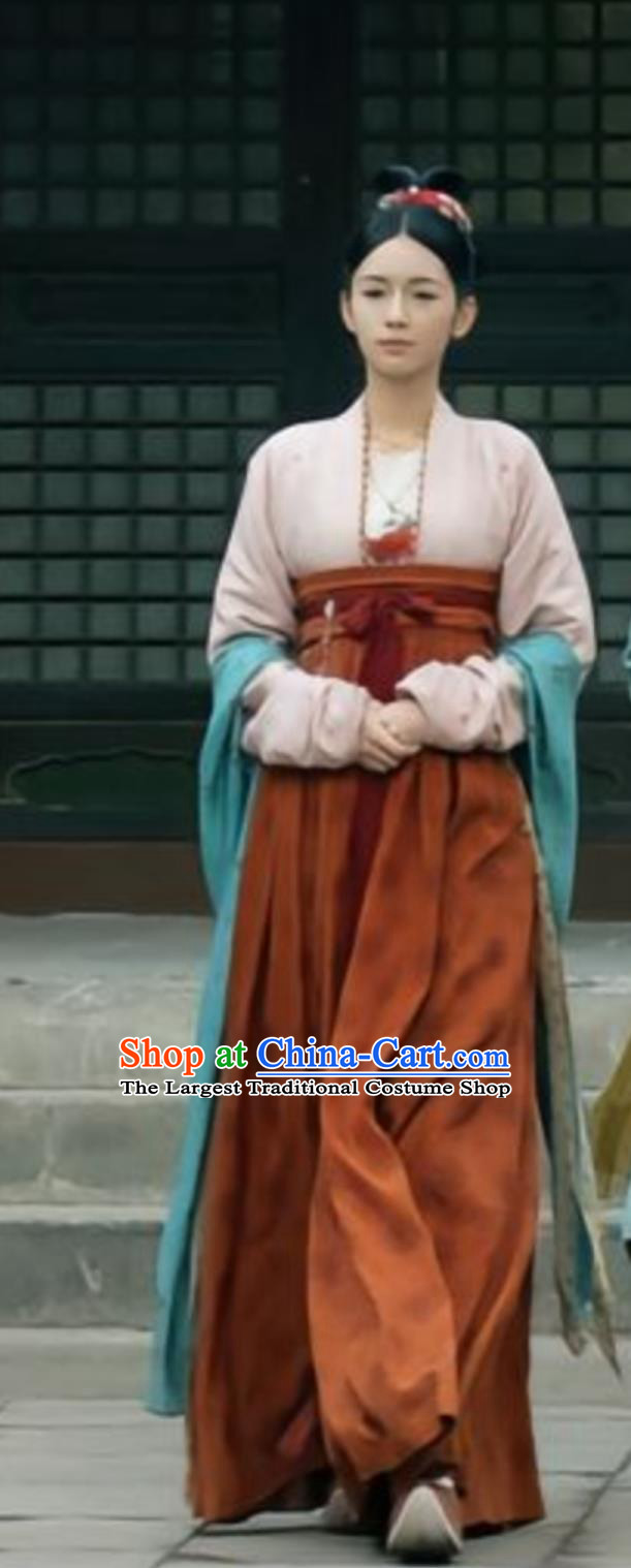 Chinese TV Series Scent Of Time Noble Mistress Hua Qian Costumes Ancient Song Dynasty Young Woman Hanfu Clothing