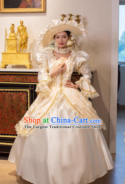 European Style Court Dress Medieval Aristocratic Retro Princess Dress Classical Costume Stage Clothing