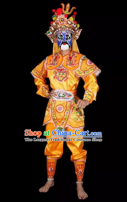 Yellow Chaoshan Yingge Parade Costumes Martial Arts Performance Costumes Liangshan Heroes Opera Prince Xiaojia