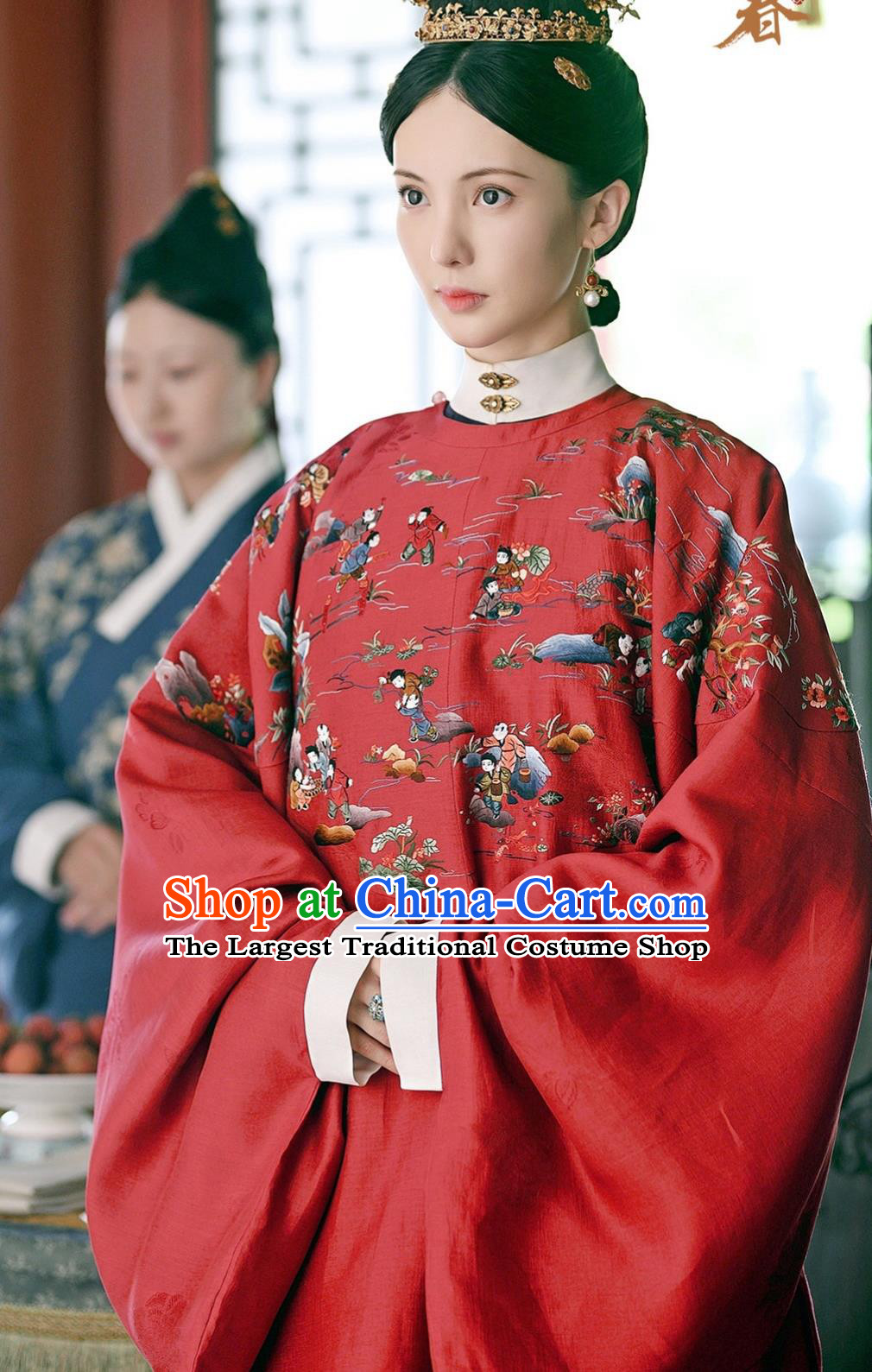 Ancient China Ming Dynasty Noble Woman Red Garments Costumes TV Series Song of Youth Young Mistress Xu Feng Qiao Costumes Complete Set