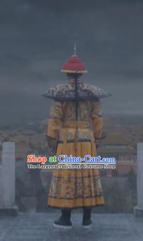 Historical Drama The Long River Emperor Kang Xi Garment Costumes China Ancient Qing Dynasty King Imperial Robe