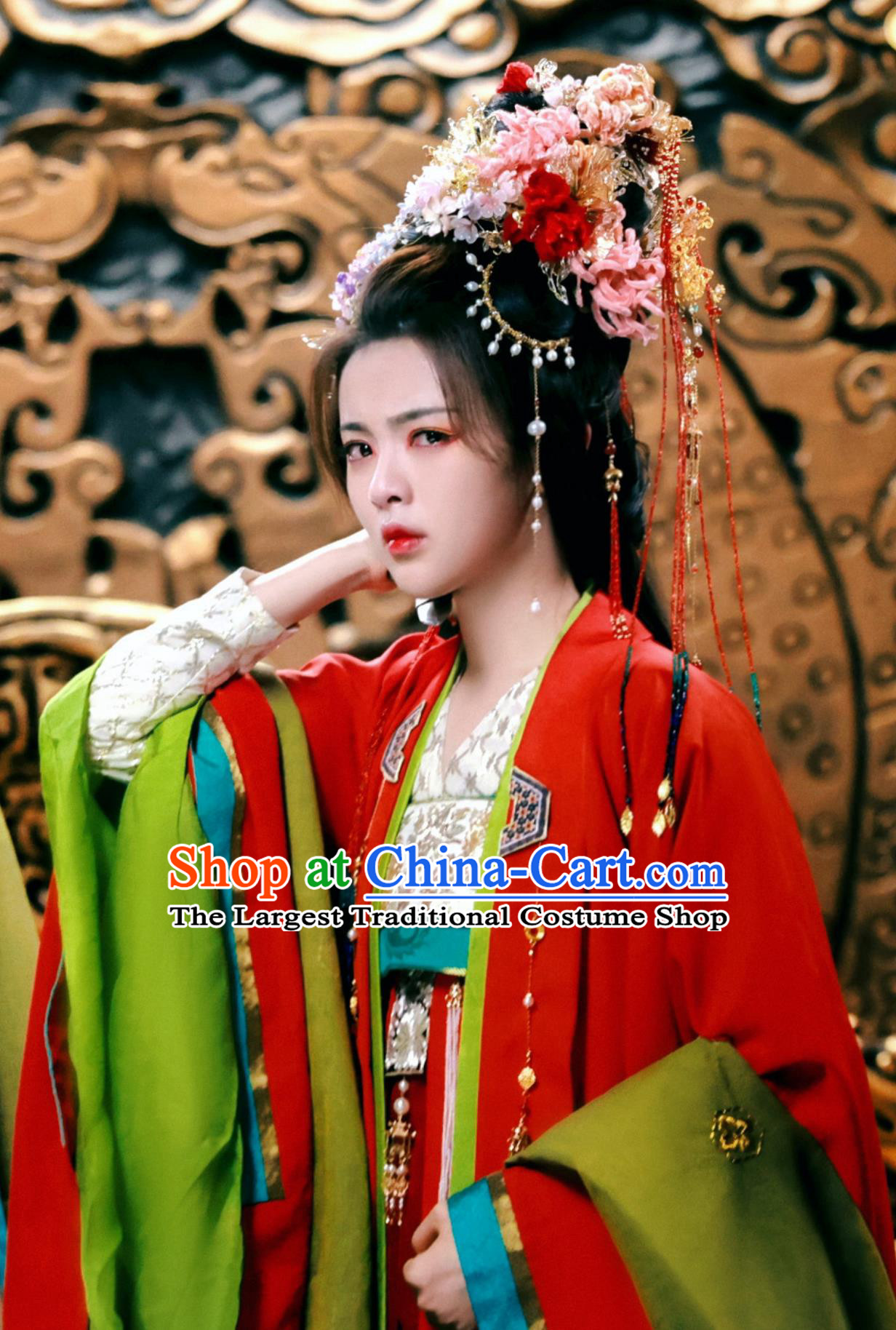 China Ancient Fairy Clothing Costume Drama Love You Seven Times Xiang Yun Wedding Dress