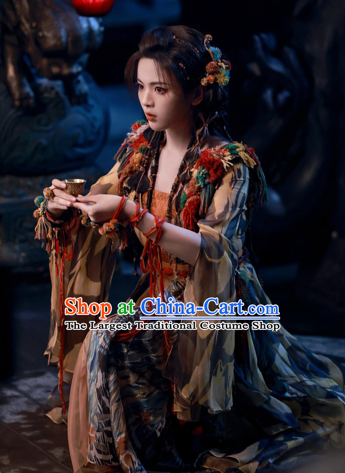 China Costume Drama Love You Seven Times Fairy Xiang Yun Dress Ancient Village Girl Clothing