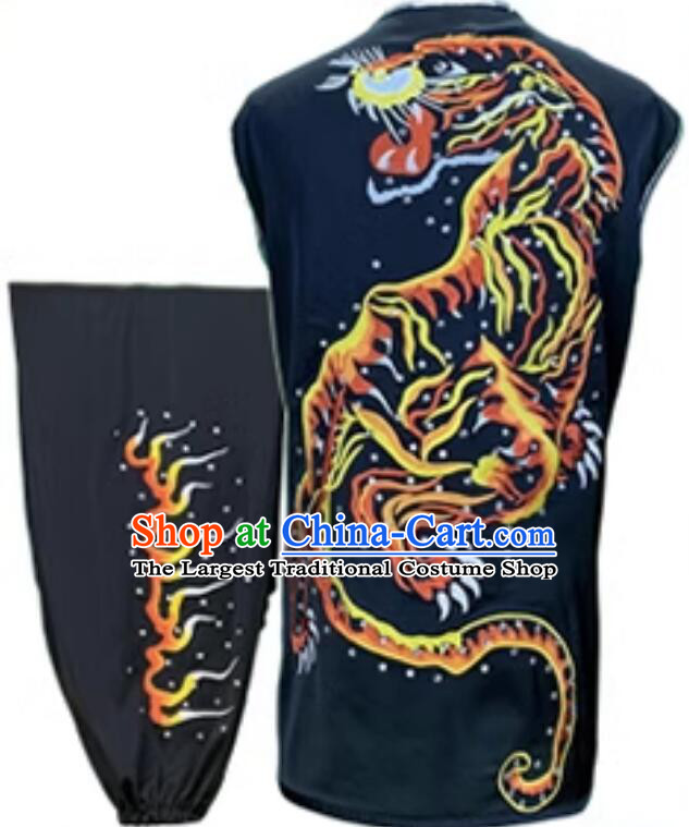 Professional Wushu Competition Embroidered Tiger Outfit Chinese Martial Arts Nanquan Costumes Traditional Kung Fu Training Uniform