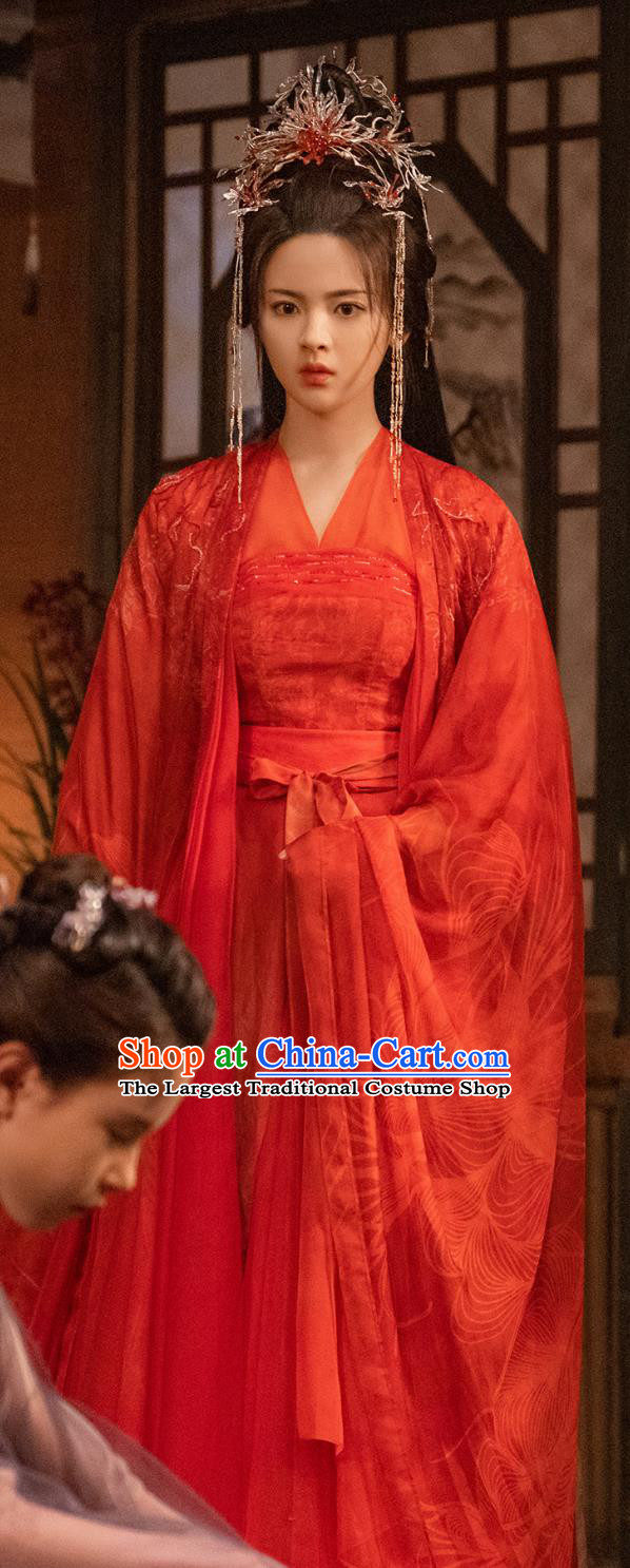 Costume Drama Love You Seven Times Fairy Xiang Yun Wedding Clothing China Ancient Princess Red Dresses