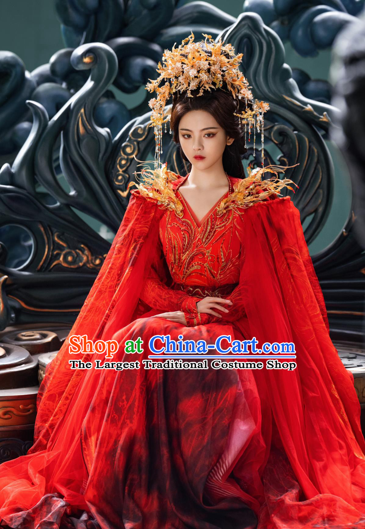 China Traditional Wedding Dress Ancient Bride Clothing TV Drama Love You Seven Times Fairyu Xiang Yun Costumes