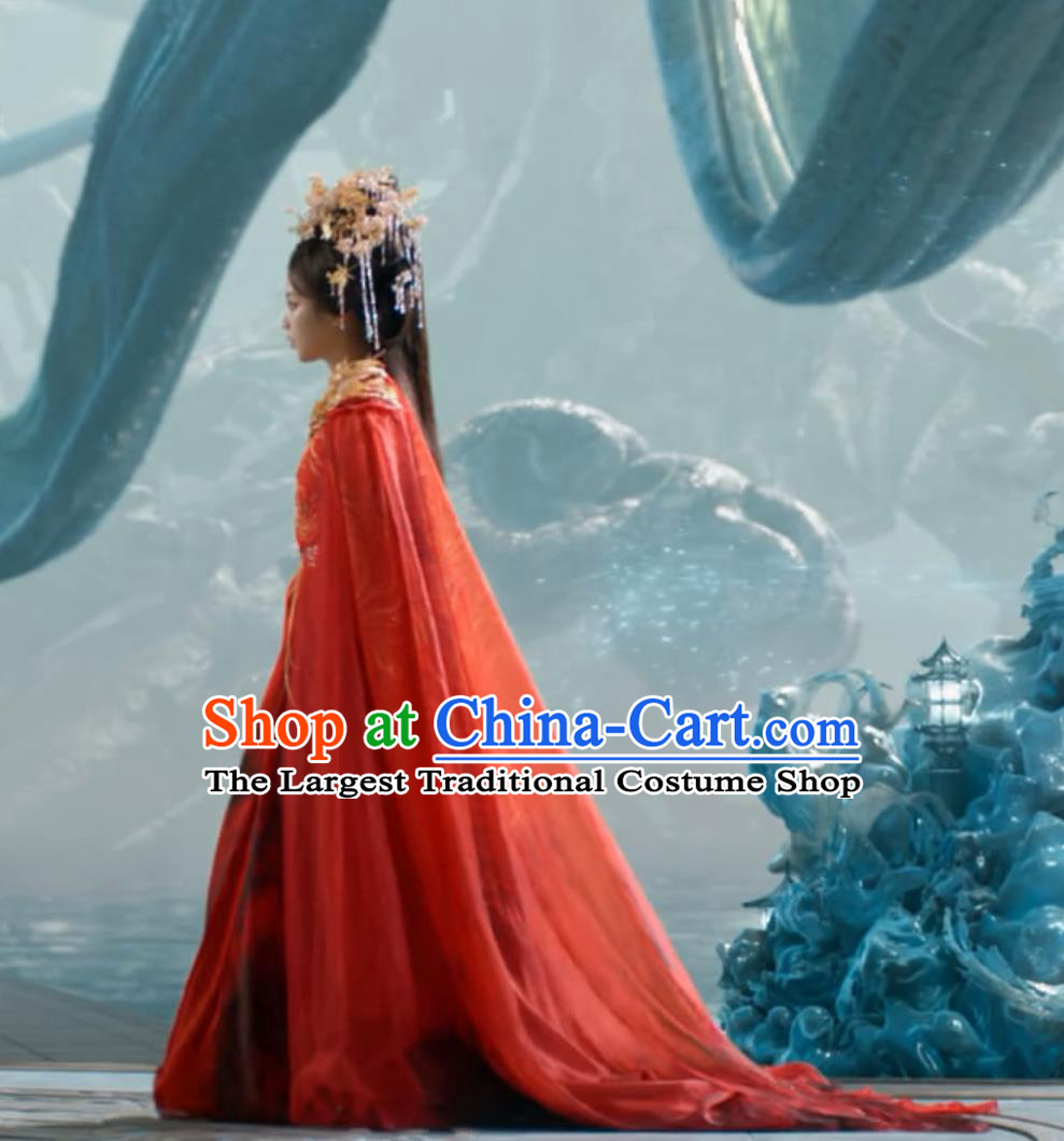 China Traditional Wedding Dress Ancient Bride Clothing TV Drama Love You Seven Times Fairyu Xiang Yun Costumes