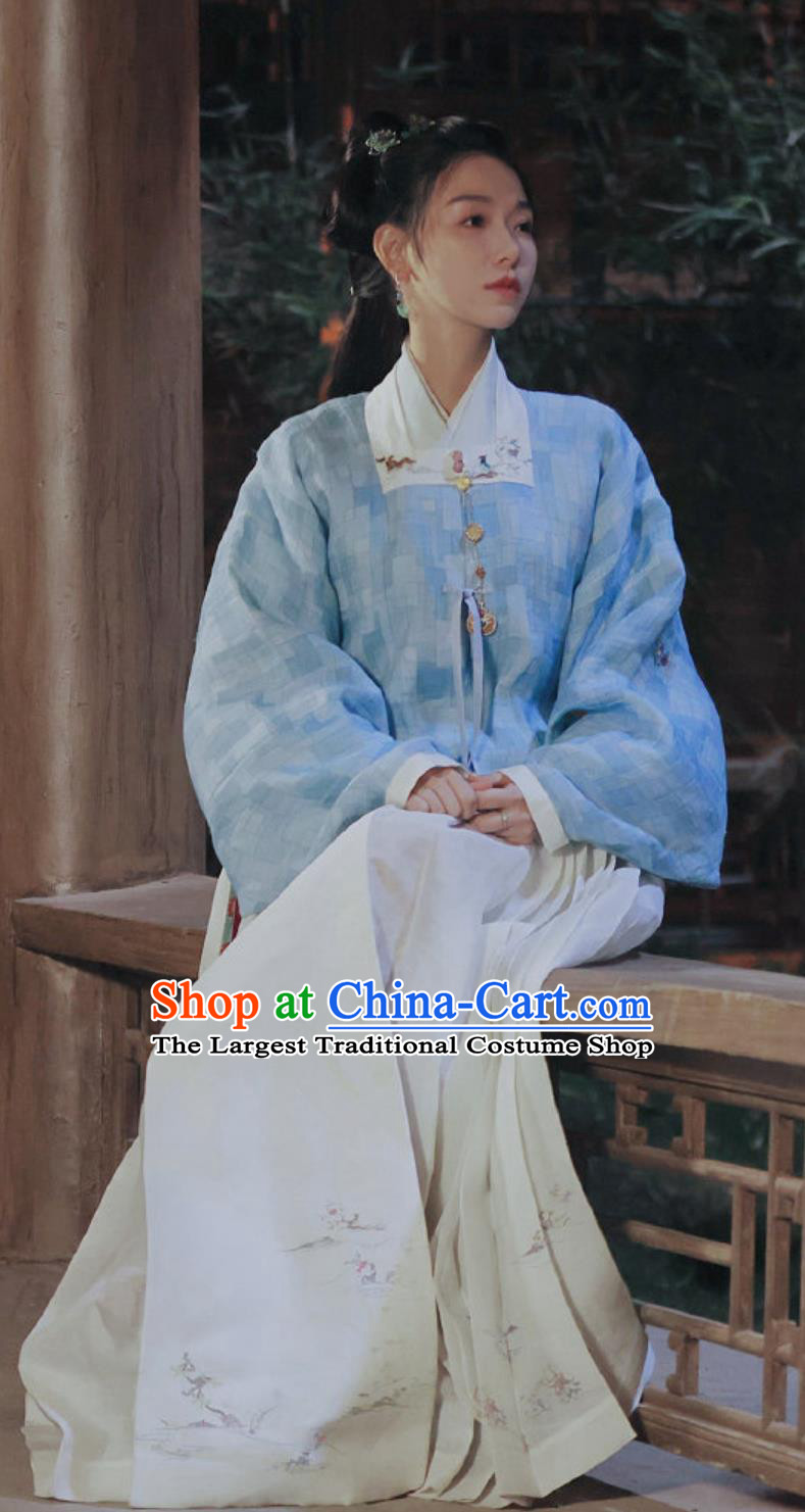 China Traditional Hanfu Ancient Ming Dynasty Noble Woman Clothing TV Drama The Ingenious One Princess Mingzhu Dresses