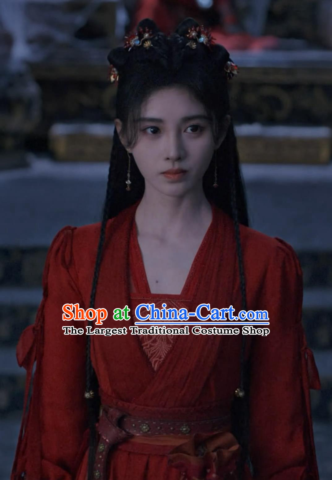 Chinese Ancient Female Knight Clothing Xian Xia TV Series Sword and Fairy  Swordswoman Han Ling Sha Red Dresses
