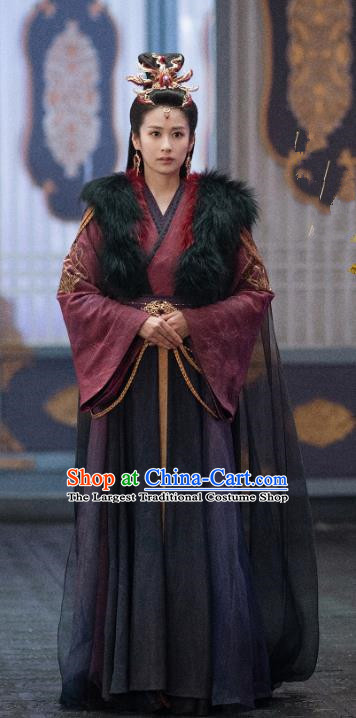 Chinese Ancient Queen Clothing  Xian Xia TV Series The Last Immortal Fox Empress Hong Ruo Costumes