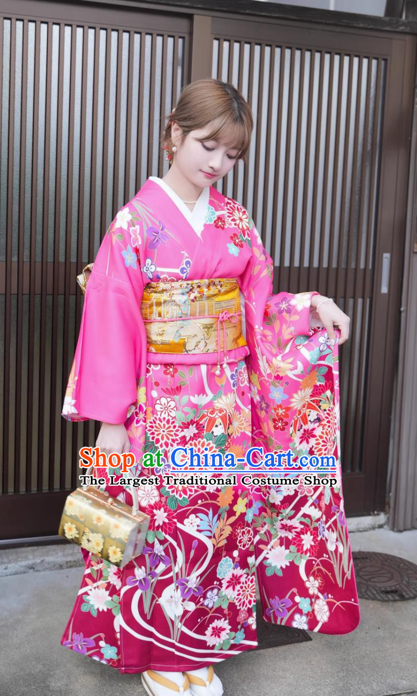 Japanese Traditional Kimono Ceremony Formal Dress Large Shocksleeves Costume