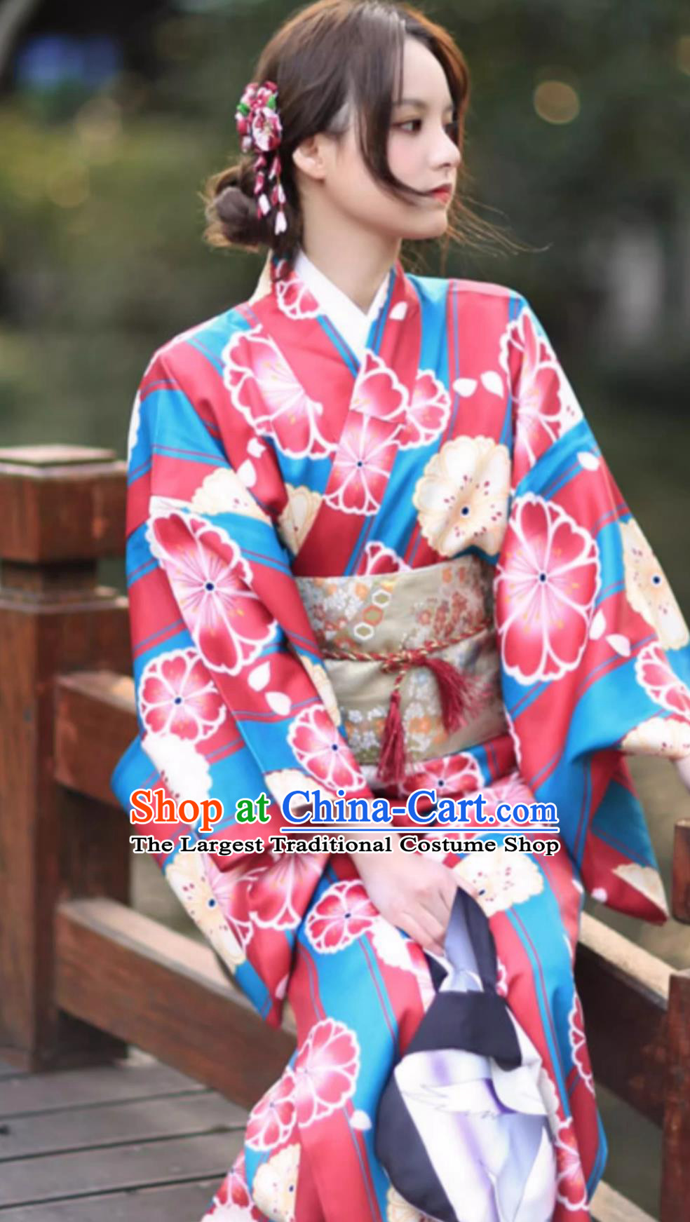 Kimono Women Formal Attire Japanese Style Improved Kimono Bathrobe For Girls