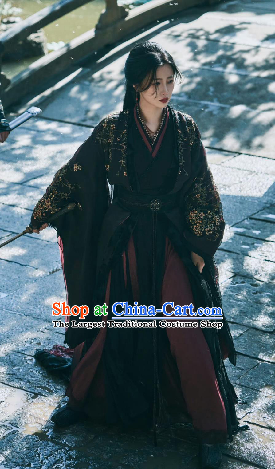 China Ancient Female Swordsman Dresses TV Drama My Journey To You Woman Assassin Yun Wei Shan Costumes