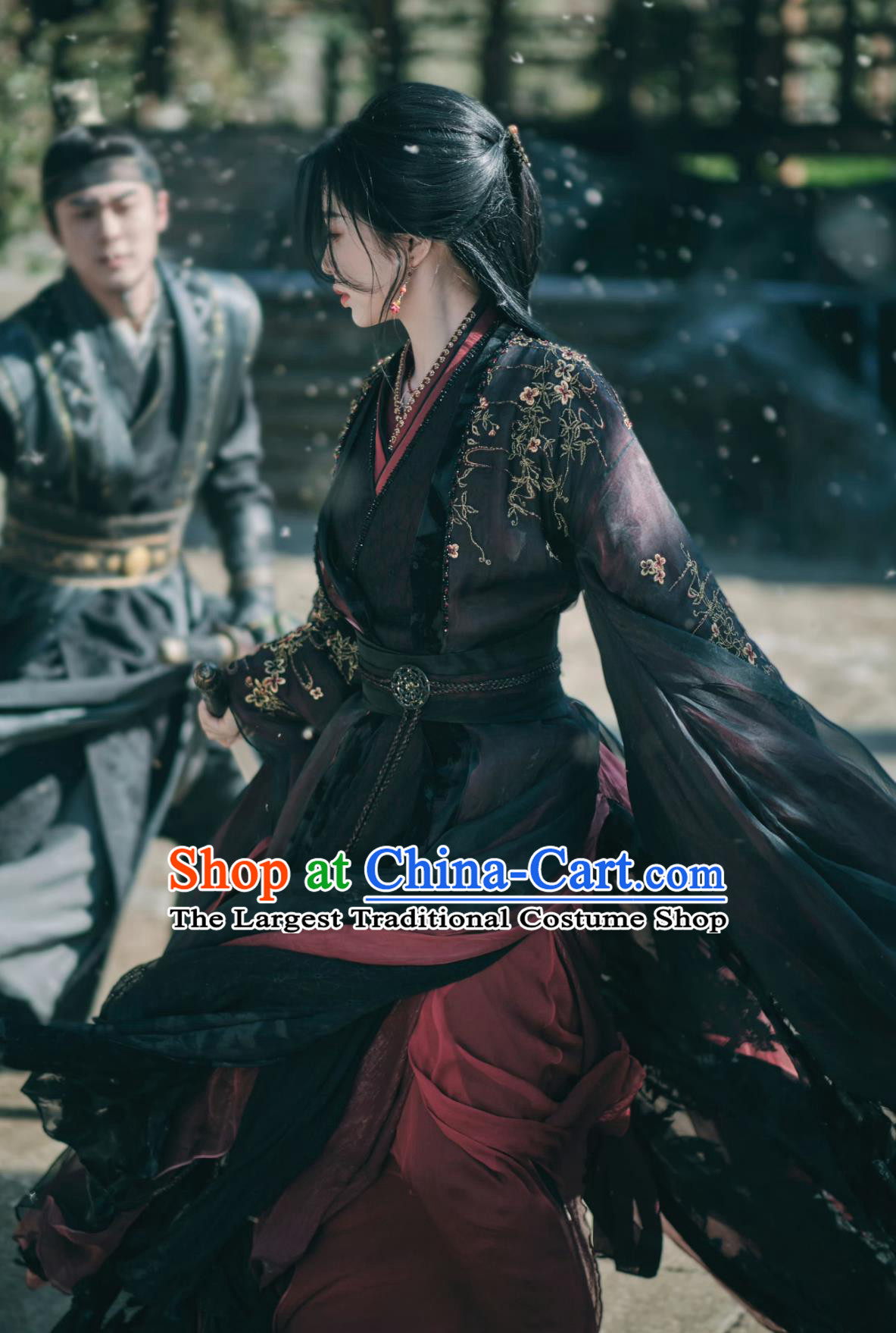 China Ancient Female Swordsman Dresses TV Drama My Journey To You Woman Assassin Yun Wei Shan Costumes
