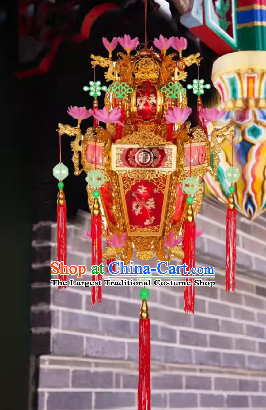 Chinese Handmade Palace Lantern Rotating Lamp Traditional New Year Lantern