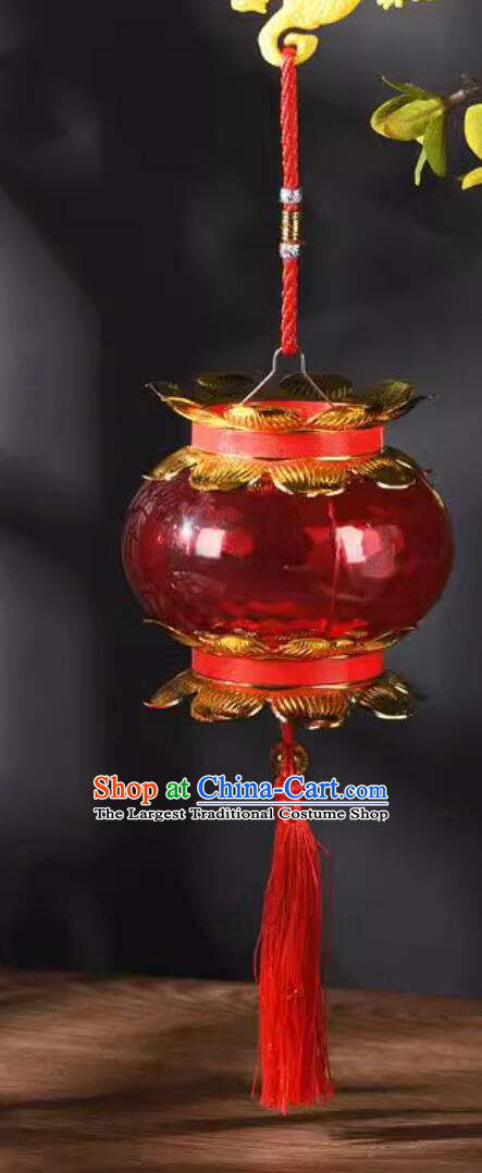 Chinese Traditional New Year Lantern Musical Palace Lantern Children Portable Rotating Lamp