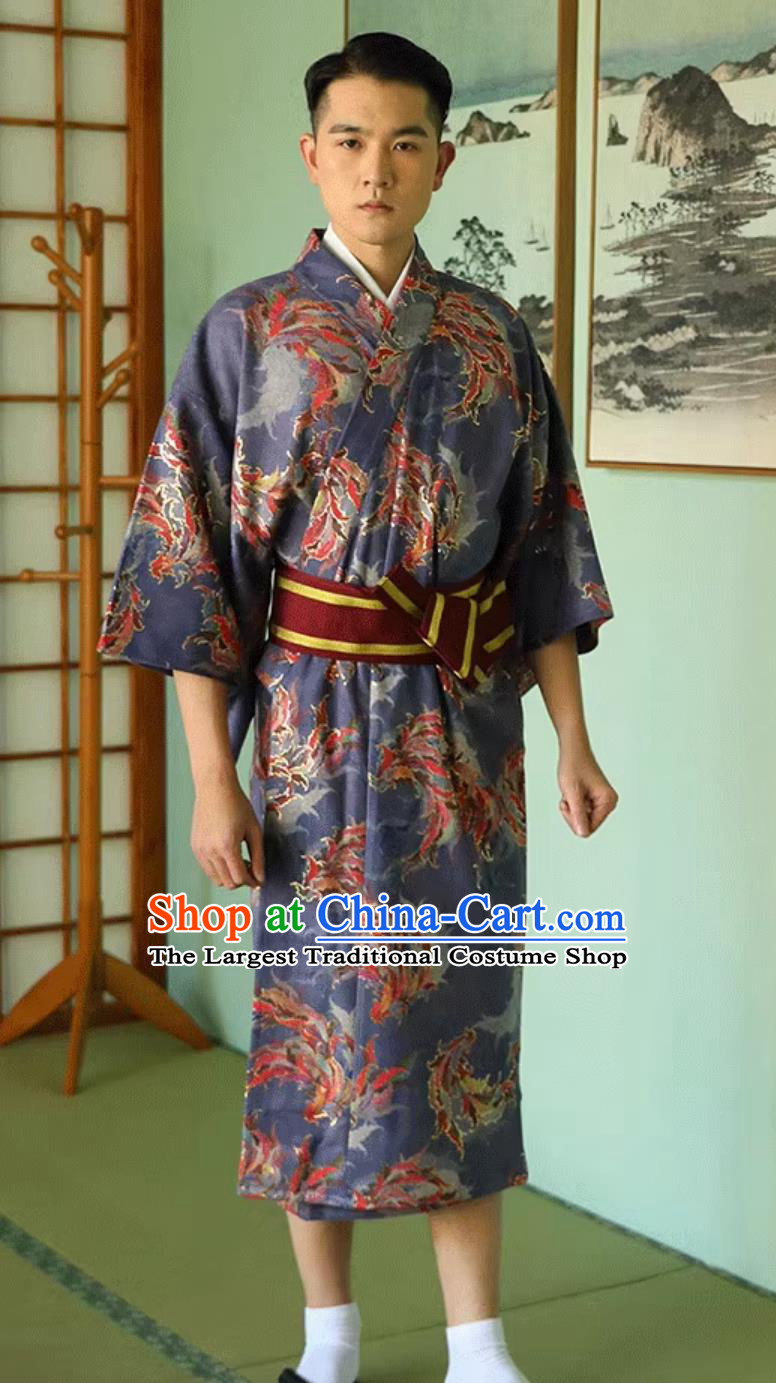 Japanese Kimono Male Samurai Kimono Traditional Japanese COS Suit