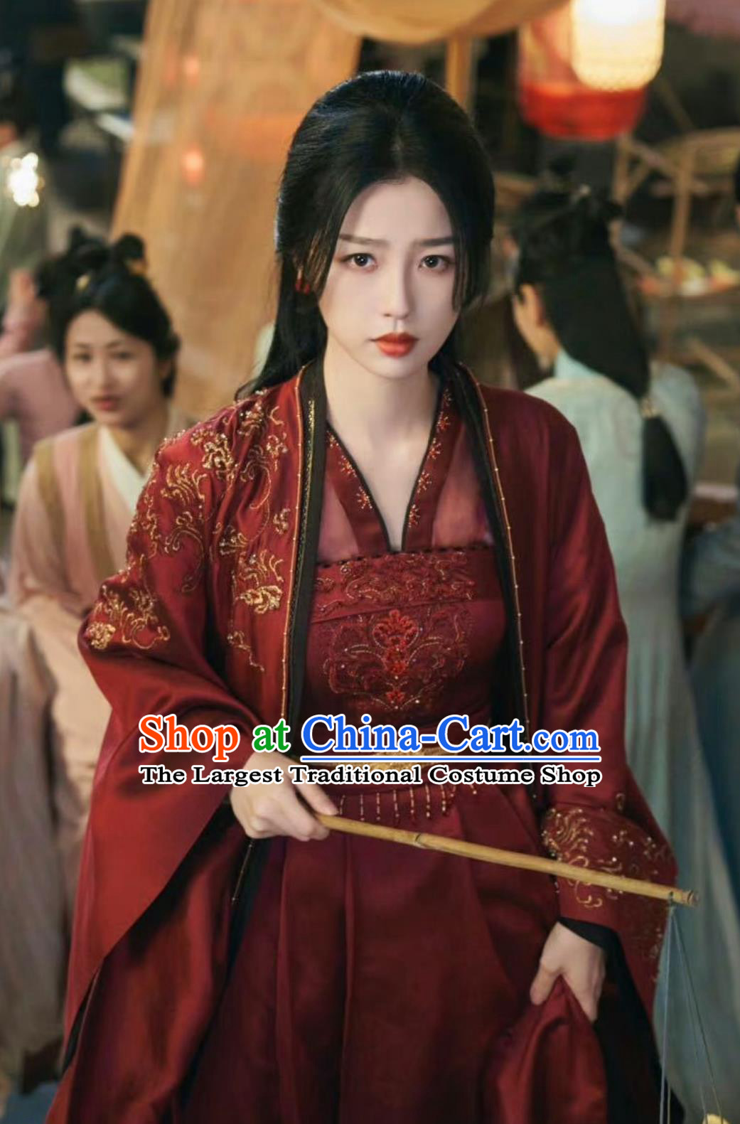 China Ancient Swordswoman Garment Costumes TV Drama My Journey To You Super Heroine Yun Wei Shan Wedding Dress