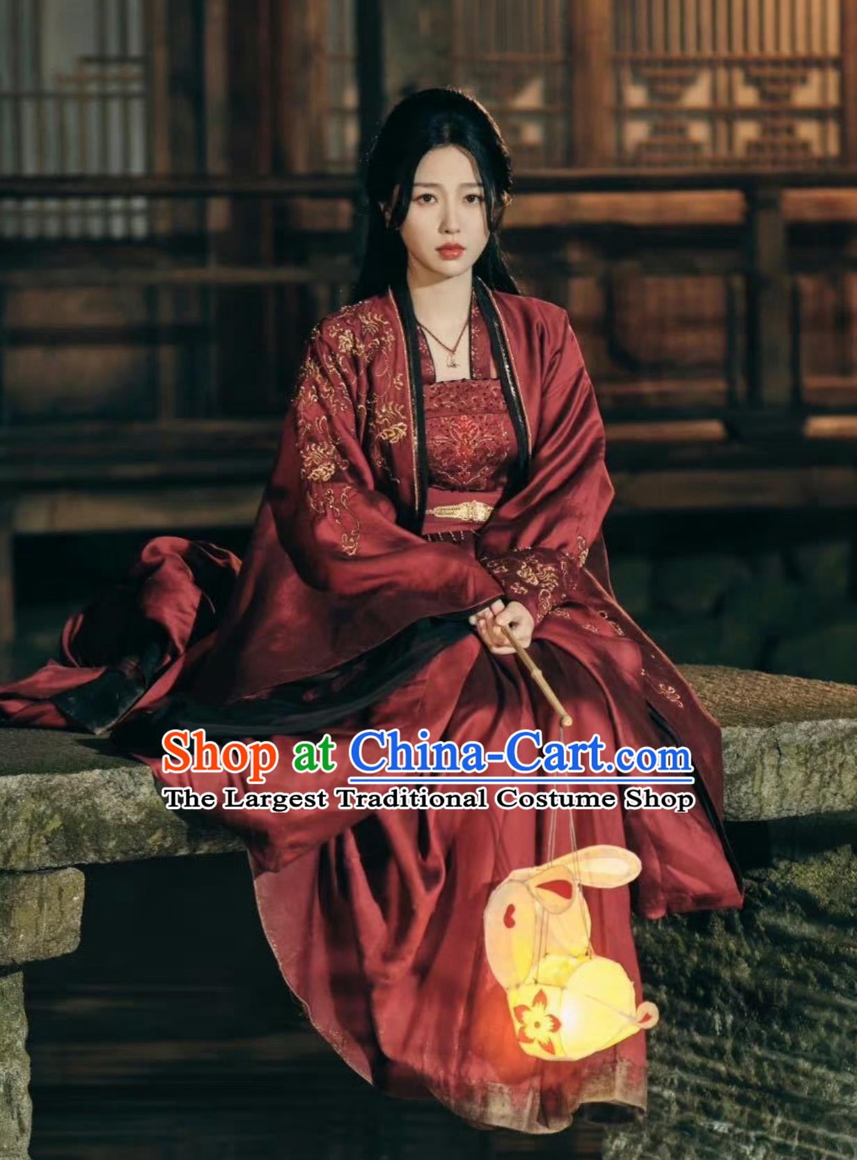 China Ancient Swordswoman Garment Costumes TV Drama My Journey To You Super Heroine Yun Wei Shan Wedding Dress