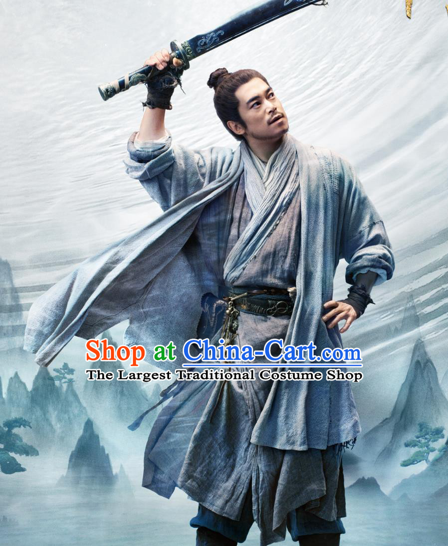 TV Drama The Ingenious One Hero Jin Biao Outfit China Traditional Male Hanfu Ancient Swordsman Clothing