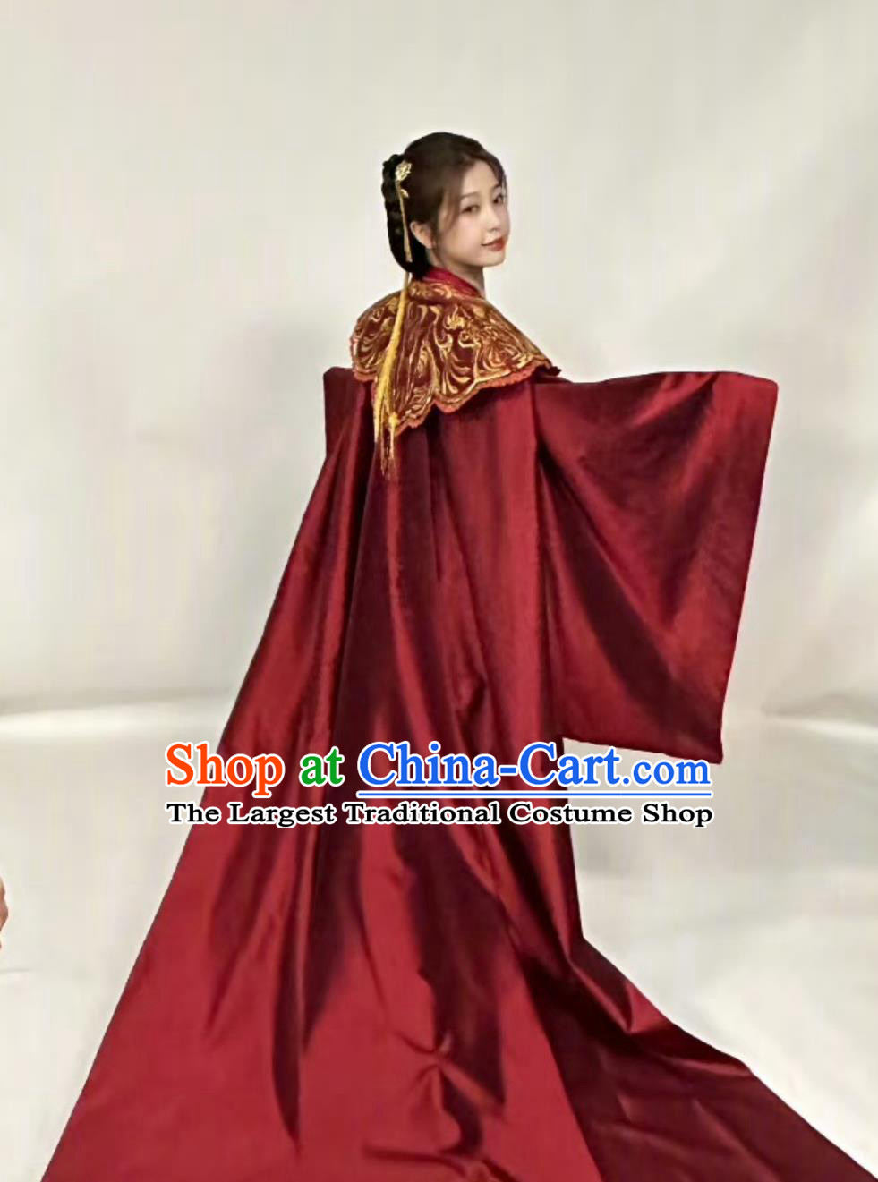 China Ancient Noble Woman Garment Costumes TV Drama My Journey To You Bride Yun Wei Shan Wedding Dresses