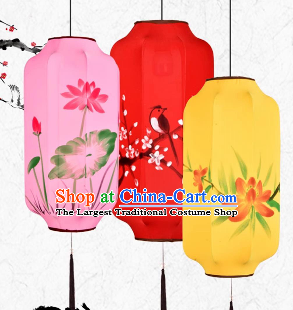 Hand Painted Palace Lantern Traditional Vase Shape Lamp Chinese Classical Lantern