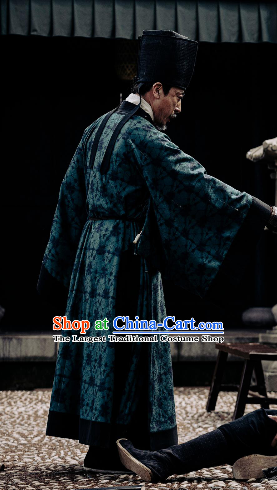 Chinese Ancient Ming Dynasty Squire Garment Costumes Historical TV Series Ripe Town Local Official Song Chen Clothing