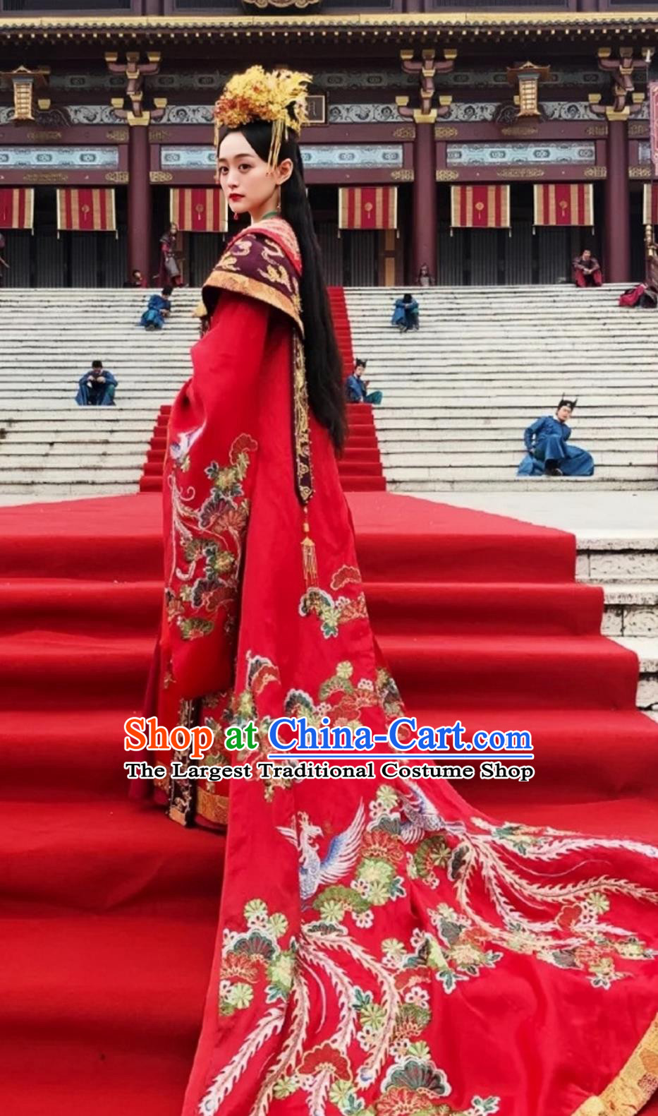 Chinese TV Series Jun Jiu Ling Chu Jiuling Wedding Dress Ancient Empress Costumes
