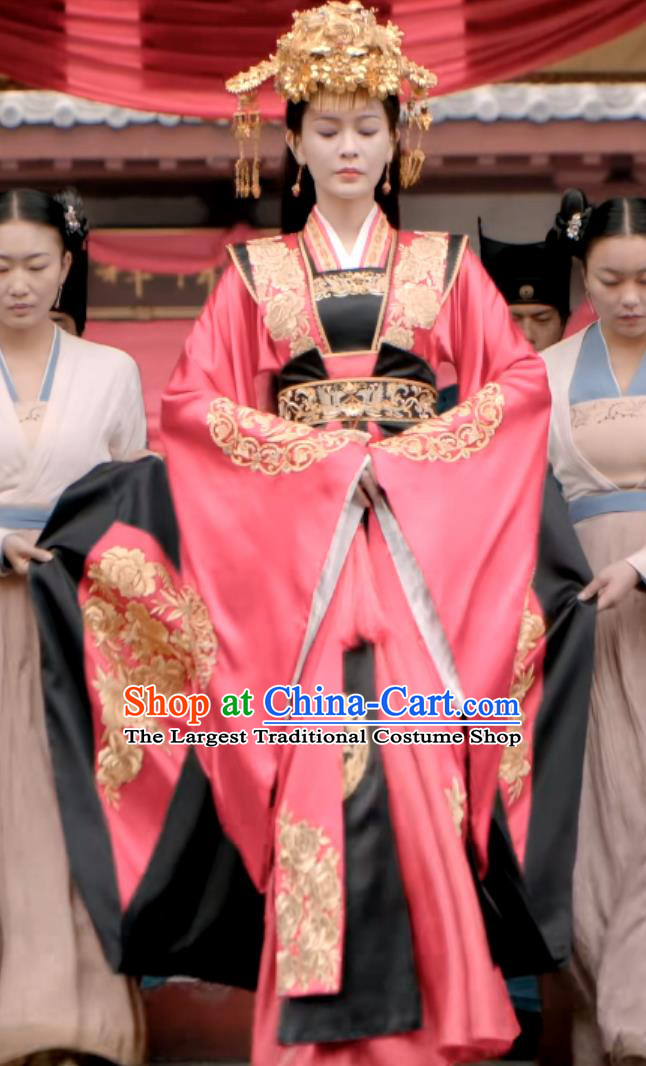 Chinese Ancient Royal Empress Wedding Costumes TV Series Jun Jiu Ling Princess Chu Jiu Li Dresses