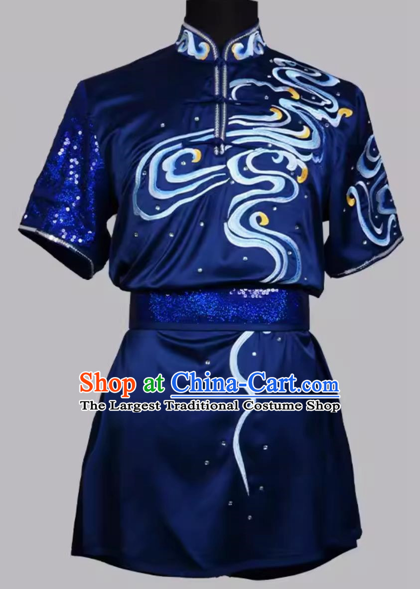 Embroidered Fish Jumping Bright Diamond Clothes Changquan Training Clothes Competition Performance Clothes