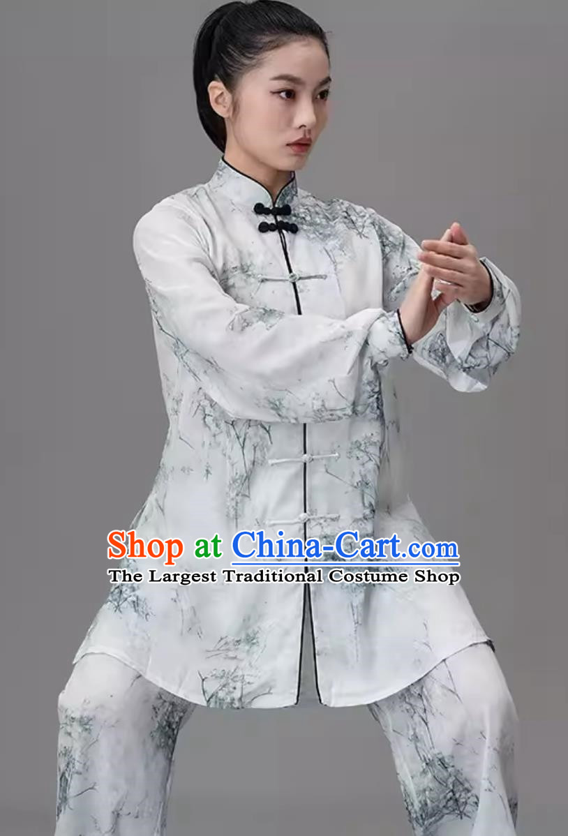 Tie Dyed Chinese Style Tai Chi Suit Ink Dyed Tai Chi Practice Suit For Men And Women
