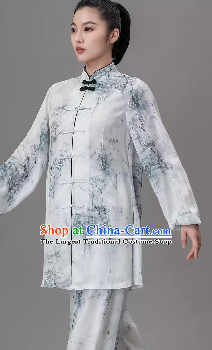 Tie Dyed Chinese Style Tai Chi Suit Ink Dyed Tai Chi Practice Suit For Men And Women