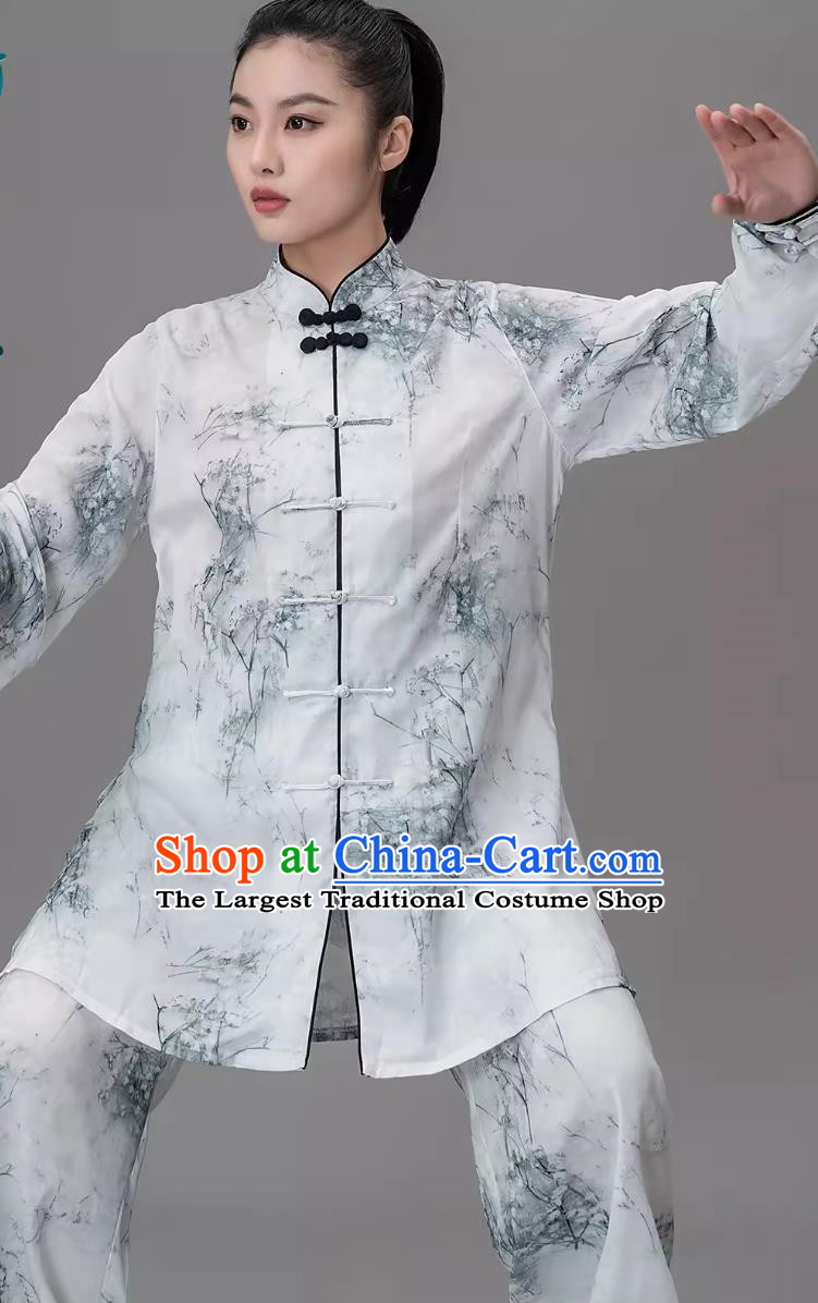 Tie Dye Chinese Style Tai Chi Suit Ink Dyed Tai Chi Practice Suit For Men And Women