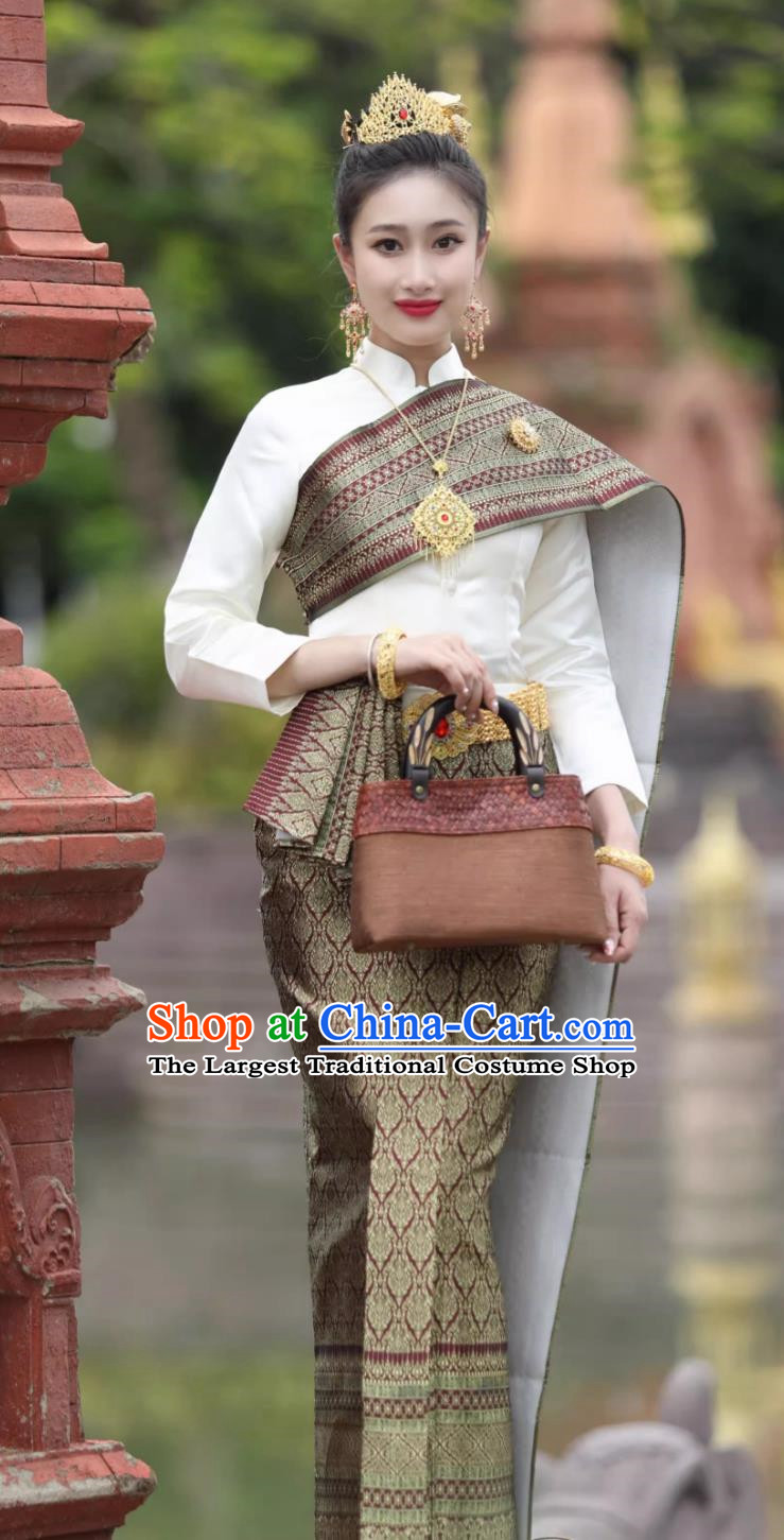 Thai Clothing Women Suit Long Sleeve Three Piece Suit