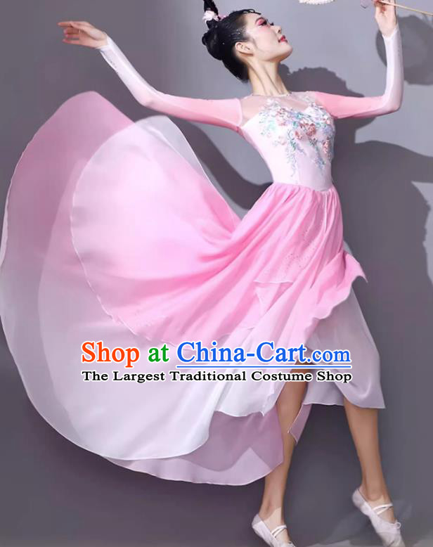 Pink Classical Dance Costume Women Opening Dance Performance Clothing Adult Song Accompaniment Dance Performance Dress