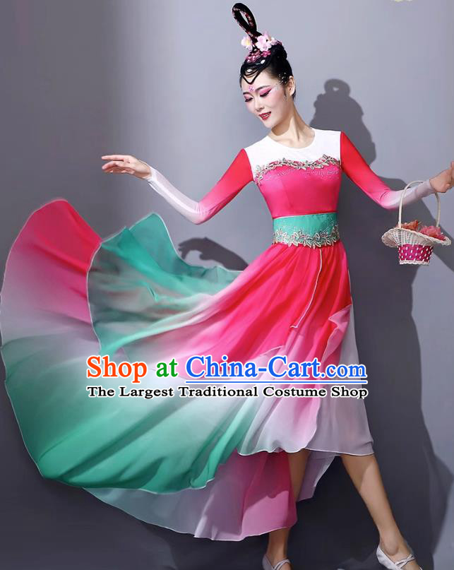Classical Dance Costumes For Women Chinese Modern Opening Gradient Dance Performance Clothing Umbrella Dance Long Dress
