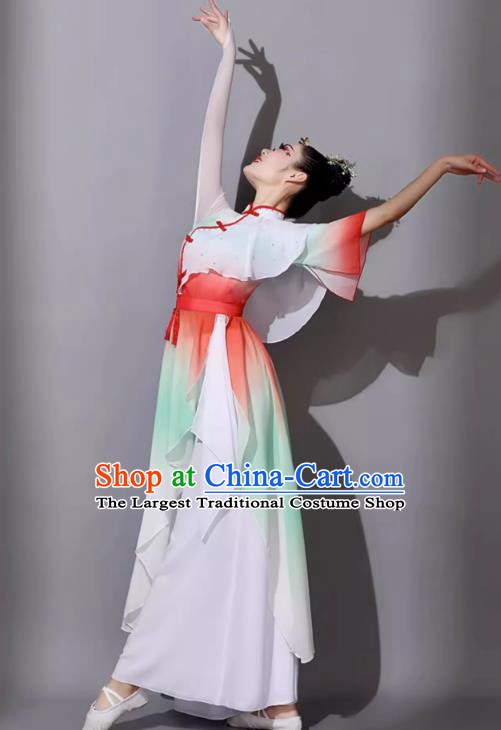 Classical Dance Performance Outfit Women Graceful Solo Dance Costume Chinese Fan Dance Clothing