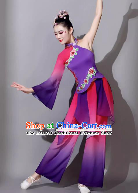 Yangko Costume Female Dance Classical Dance Performance Clothing Lotus Song Yangko Dance Umbrella Dance Fan Dance Outfit