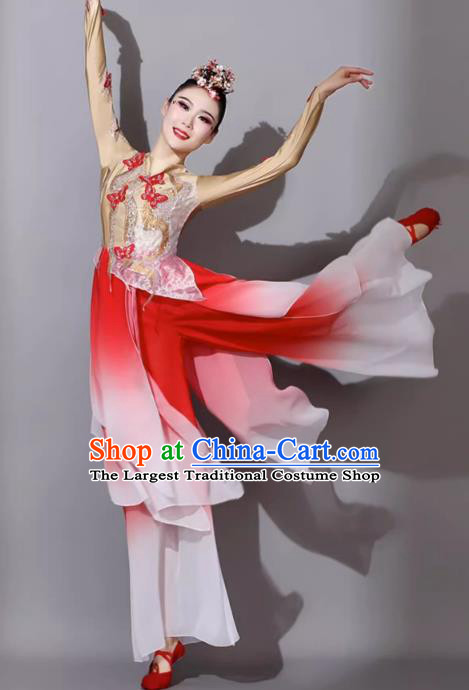 Wanjiang Classical Dance Performance Costume Female Fluent Chinese Dance Umbrella Dance Clothing Fan Dance Solo Dance Art Examination Dance Dress