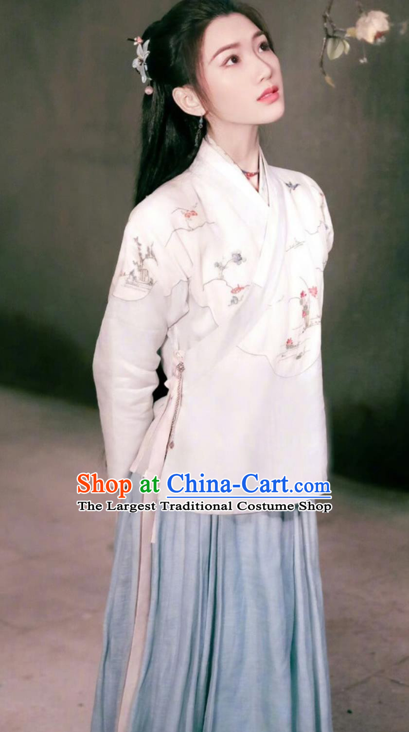 China Traditional Ming Dynasty Hanfu Ancient Rich Lady Clothing TV Drama The Ingenious One Heroine Kou Lan Yi Dresses