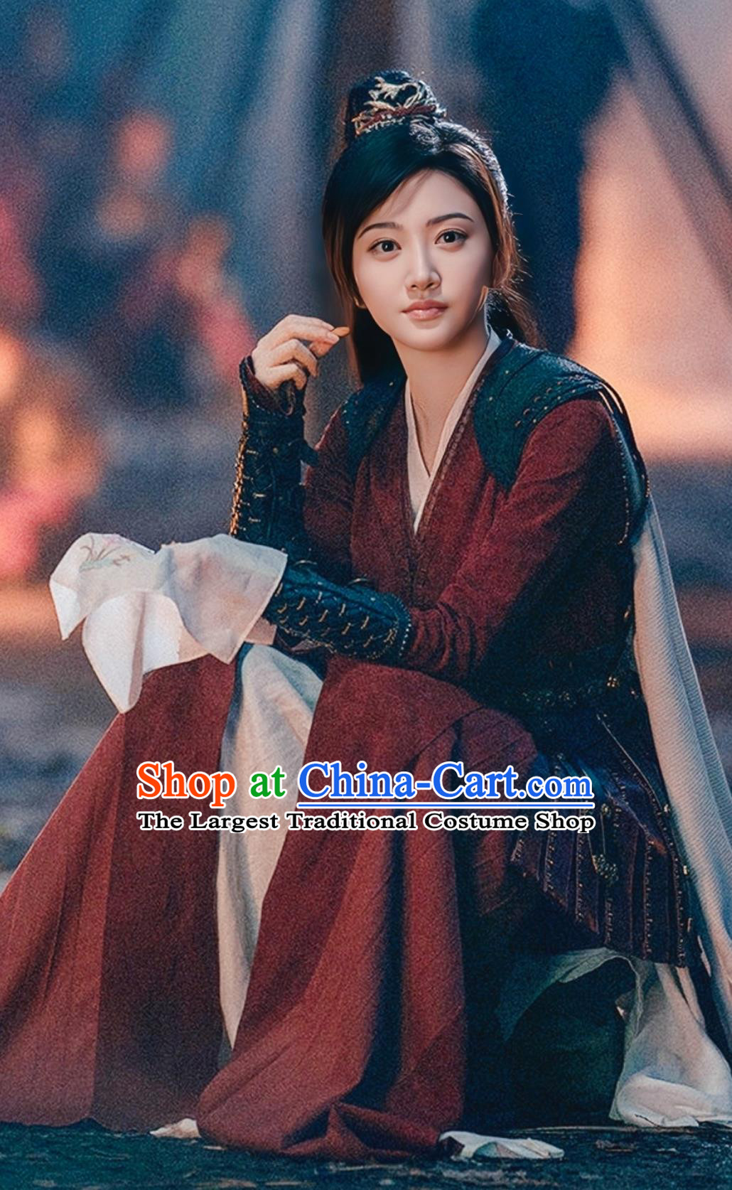 Chinese Ancient Female General Costumes China Ancient Clothing TV Series Wonderland of Love Swordswoman Cui Lin Dress