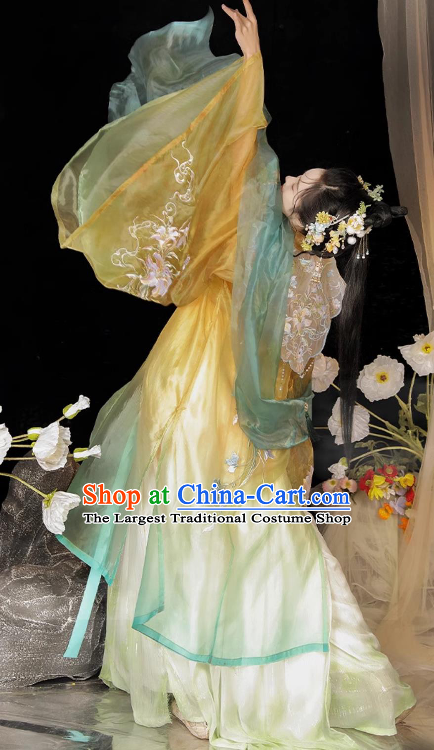Chinese Ancient Clothing Tang Dynasty Hezi Dress Traditional Hanfu Ancient Princess Fairy Costumes