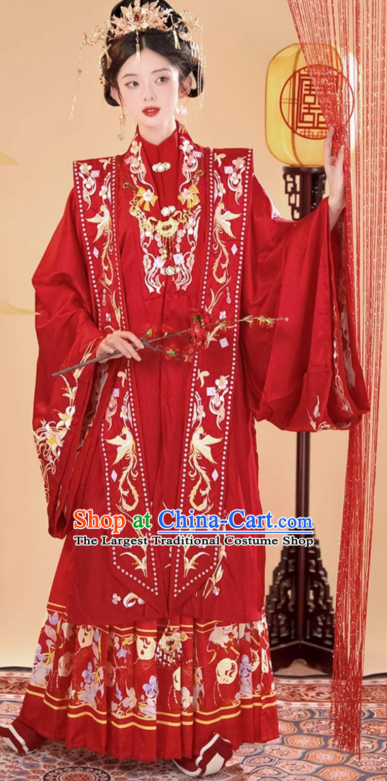 Chinese Traditional Wedding Clothing Woman Hanfu Red Dress Ancient Empress Costumes